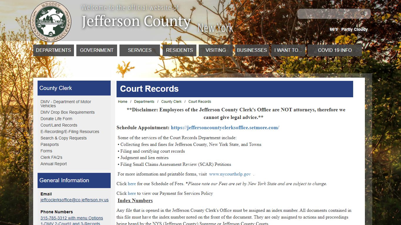 Welcome to Jefferson County, New York - Court Records